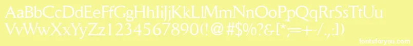 DaitonadbNormal Font – White Fonts on Yellow Background