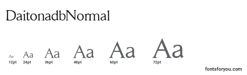 DaitonadbNormal Font Sizes