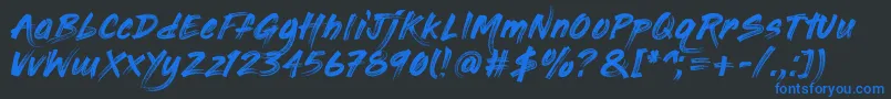 PaintingWithChocolate Font – Blue Fonts on Black Background