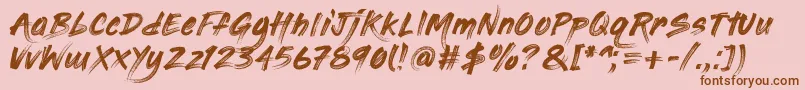 PaintingWithChocolate Font – Brown Fonts on Pink Background