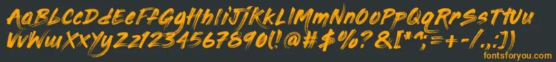 Шрифт PaintingWithChocolate – оранжевые шрифты на чёрном фоне