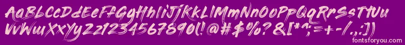 PaintingWithChocolate Font – Pink Fonts on Purple Background