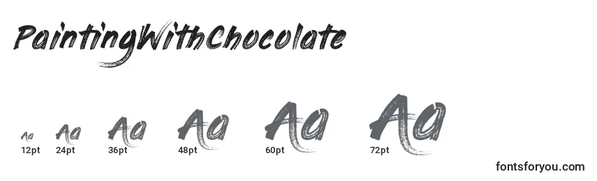 Размеры шрифта PaintingWithChocolate
