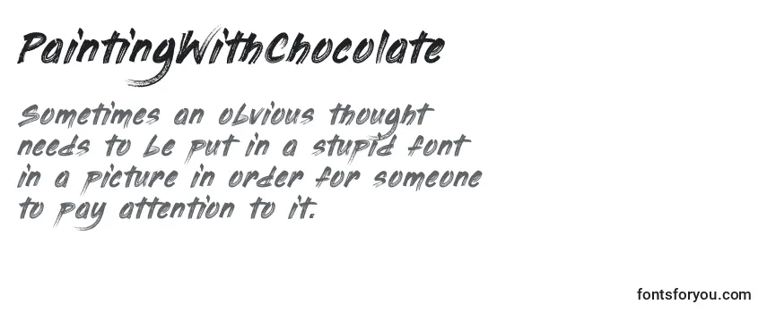 Schriftart PaintingWithChocolate