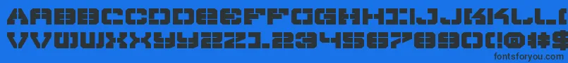 VyperBoldExpanded Font – Black Fonts on Blue Background