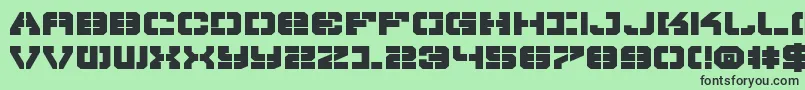 VyperBoldExpanded Font – Black Fonts on Green Background