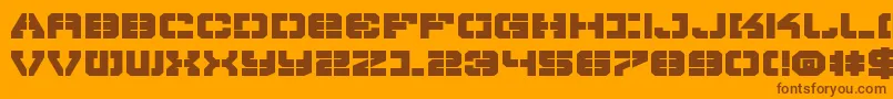 VyperBoldExpanded Font – Brown Fonts on Orange Background