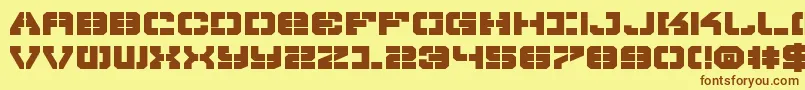 VyperBoldExpanded Font – Brown Fonts on Yellow Background