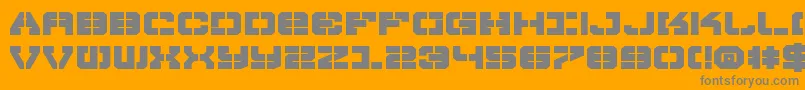 VyperBoldExpanded Font – Gray Fonts on Orange Background