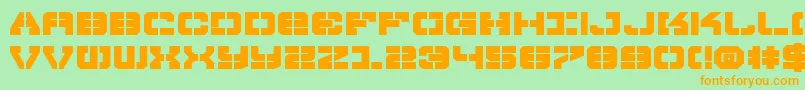 VyperBoldExpanded Font – Orange Fonts on Green Background