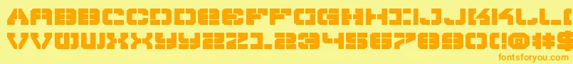 VyperBoldExpanded Font – Orange Fonts on Yellow Background