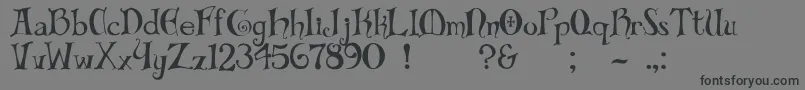 Шрифт Bibliotheque – чёрные шрифты на сером фоне
