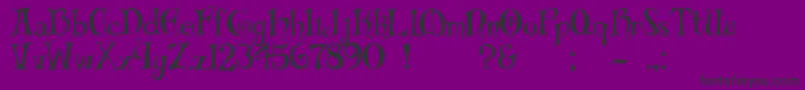 Bibliotheque Font – Black Fonts on Purple Background