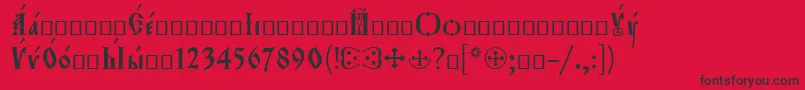 fuente Orthodox.TtEroos – Fuentes Negras Sobre Fondo Rojo