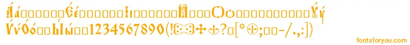 Orthodox.TtEroos Font – Orange Fonts on White Background