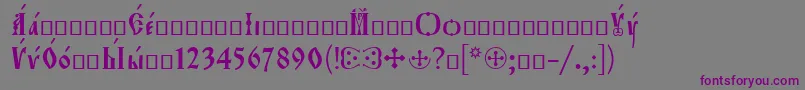Orthodox.TtEroos Font – Purple Fonts on Gray Background