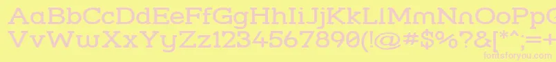 Strslw Font – Pink Fonts on Yellow Background