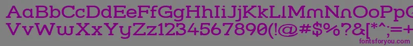フォントStrslw – 紫色のフォント、灰色の背景