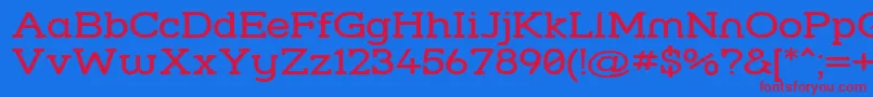 Strslw Font – Red Fonts on Blue Background