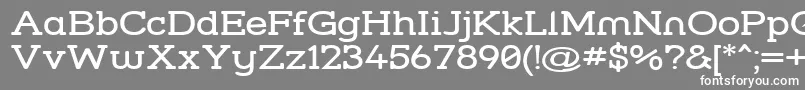 フォントStrslw – 灰色の背景に白い文字