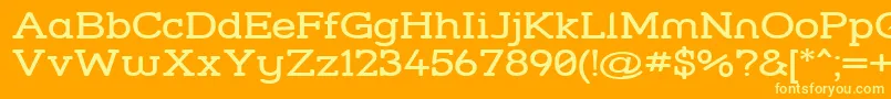 Strslw Font – Yellow Fonts on Orange Background