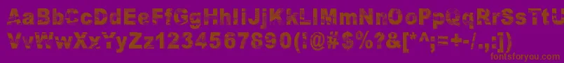 RazterhunchShadow Font – Brown Fonts on Purple Background
