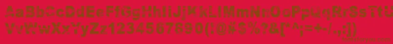 RazterhunchShadow Font – Brown Fonts on Red Background