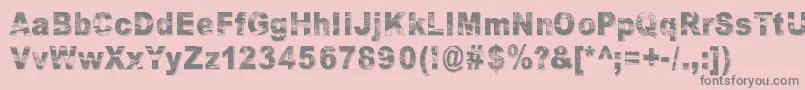 RazterhunchShadow Font – Gray Fonts on Pink Background