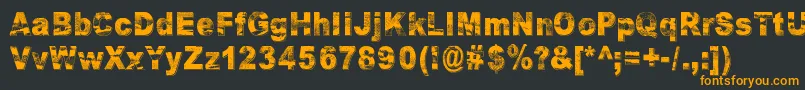 RazterhunchShadow Font – Orange Fonts on Black Background