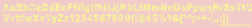 RazterhunchShadow Font – Yellow Fonts on Pink Background
