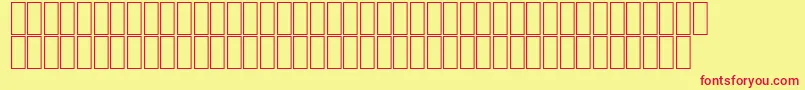 AgaFuratRegular-fontti – punaiset fontit keltaisella taustalla