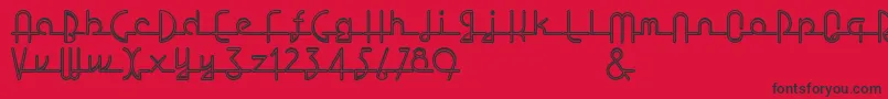 Lostwages Font – Black Fonts on Red Background