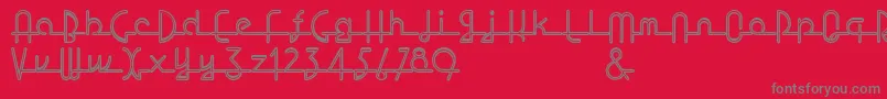 Lostwages Font – Gray Fonts on Red Background