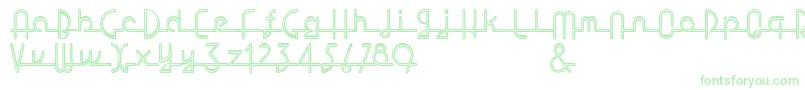Lostwages Font – Green Fonts on White Background