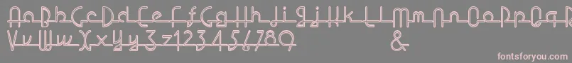 Lostwages Font – Pink Fonts on Gray Background