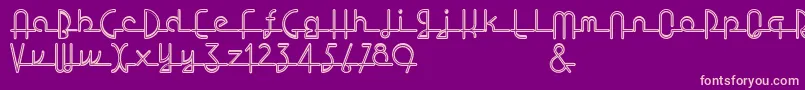 Lostwages Font – Pink Fonts on Purple Background