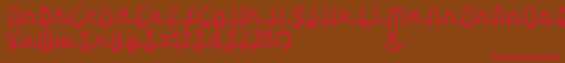Lostwages Font – Red Fonts on Brown Background