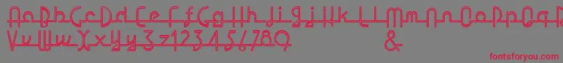Lostwages Font – Red Fonts on Gray Background