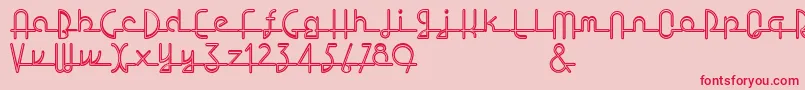Lostwages Font – Red Fonts on Pink Background