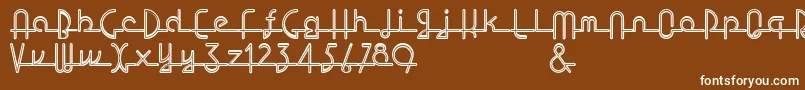 Lostwages Font – White Fonts on Brown Background