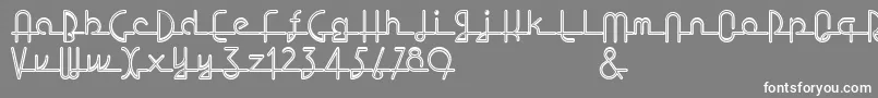 フォントLostwages – 灰色の背景に白い文字