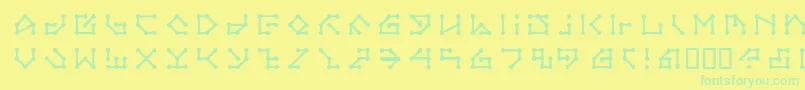 LvdcSecretPassage Font – Green Fonts on Yellow Background