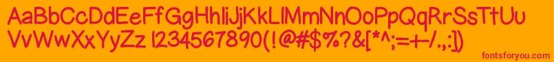 Gelpenupright Font – Red Fonts on Orange Background