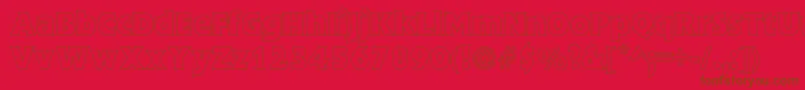 StineBoldHollow Font – Brown Fonts on Red Background