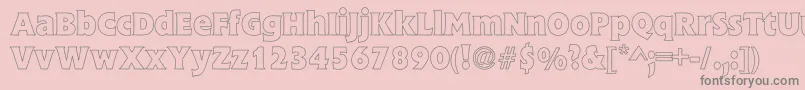StineBoldHollow Font – Gray Fonts on Pink Background
