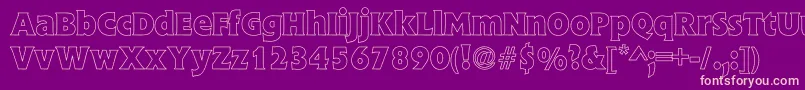 StineBoldHollow Font – Pink Fonts on Purple Background