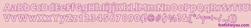 StineBoldHollow-Schriftart – Violette Schriften auf rosa Hintergrund