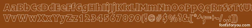 StineBoldHollow Font – White Fonts on Brown Background