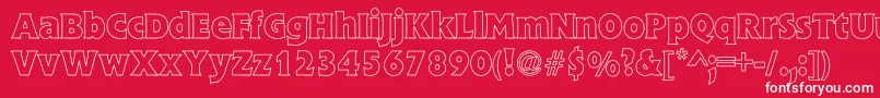 StineBoldHollow Font – White Fonts on Red Background