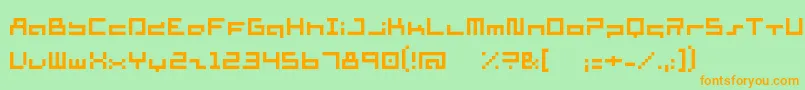 Lisätietoja Supersim-fontista Supersim-fontti – oranssit fontit vihreällä taustalla